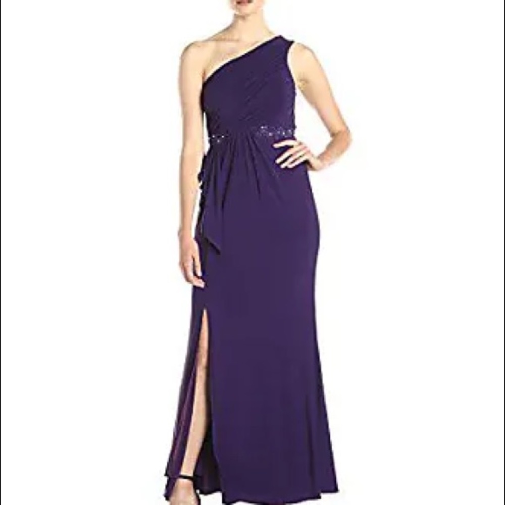JS Boutique Gown/Dress 8 Purple One Arm